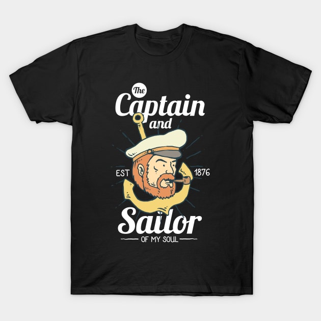 Captain Sailor ~ Sailing Anchor | Salt Water Atlantic Pacific T-Shirt by MrWatanabe